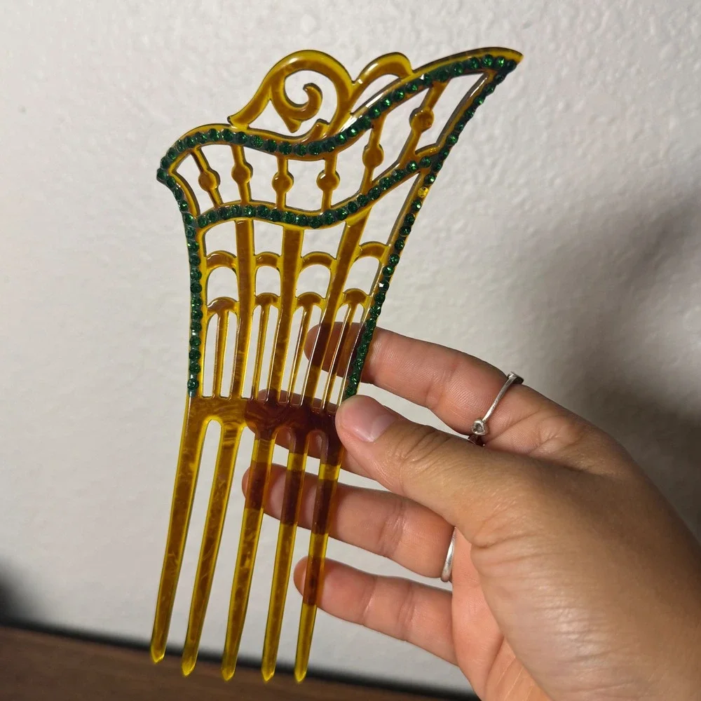 Vintage Vanity Set Mary Kay Compact Rhinestone Hair Combs Tortoiseshell Lot